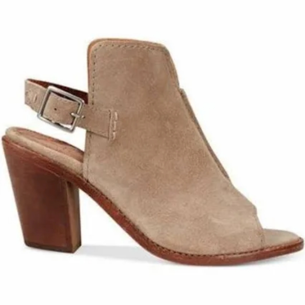 Frye Womens Shoes Size 9.5 Tan Suede Slingback Heels